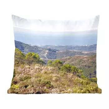 MuchoWow Декоративная подушка Диванная подушка Декоративная подушка для гостиной 45 x 45 см Испания - Море - Горы - Чехлы на подушки - Декоративные наволочки - Декоративные наволочки