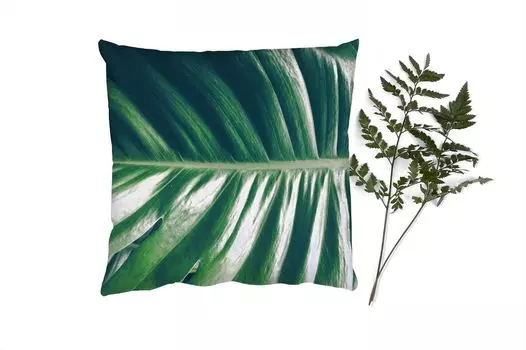 MuchoWow Декоративная подушка Диванная подушка Декоративная подушка для гостиной 60 x 60 см Листья - Тропический - Джунгли - Наволочка - Хлопчатобумажная ткань - Декоративные наволочки