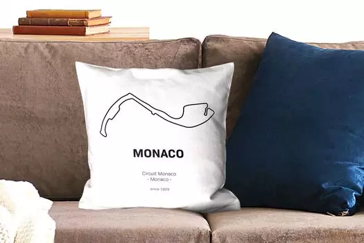 MuchoWow Декоративная подушка Диванная подушка Декоративная подушка для гостиной 45 x 45 см F1 - Монако - Гоночная трасса - Чехлы для подушек - Декоративные чехлы для подушек - Декоративные чехлы для подушек