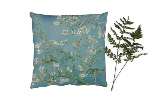 MuchoWow Декоративная подушка Диванная подушка Декоративная подушка для гостиной 60 x 60 см Ван Гог - Цветы - Старые мастера - Винсент Ван Гог - Чехол на подушку - Хлопчатобумажная ткань - Декоративные наволочки