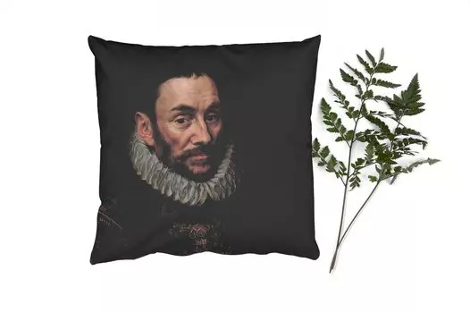 MuchoWow Декоративная подушка Диванная подушка Декоративная подушка для гостиной 60 x 60 см Вильгельм Оранский - Картины - Старые мастера - Искусство - Чехлы на подушки - Хлопчатобумажная ткань - Декоративные наволочки