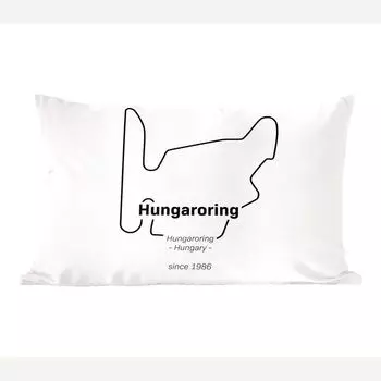 MuchoWow Декоративная подушка Диванная подушка Декоративная подушка для гостиной 60 x 40 см Формула 1 - Венгрия - Гоночная трасса - Чехлы для подушек - Декоративные чехлы для подушек - Декоративные чехлы для подушек