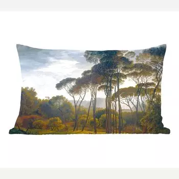 MuchoWow Декоративная подушка Диванная подушка Декоративная подушка для гостиной 60 x 40 см Итальянский пейзаж с кедровой сосной - Искусство - Старые мастера - Чехлы на подушки - Декоративные наволочки - Декоративные наволочки