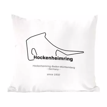 MuchoWow Декоративная подушка Диванная подушка Декоративная подушка для гостиной 45 x 45 см Формула 1 - Хоккенхайм - Гоночная трасса - Чехлы для подушек - Декоративные чехлы для подушек - Декоративные чехлы для подушек