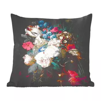 MuchoWow Декоративная подушка Диванная подушка Декоративная подушка для гостиной 45 x 45 см Цветы - Букет - Радуга - Чехлы для подушек - Декоративные чехлы для подушек - Декоративные чехлы для подушек