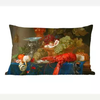 MuchoWow Декоративная подушка Диванная подушка Декоративная подушка для гостиной 60 x 40 см Натюрморт с золотой чашей - Картины - Старые мастера - Чехлы на подушки - Декоративные наволочки - Декоративные наволочки