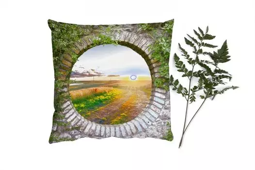 MuchoWow Декоративная подушка Диванная подушка Декоративная подушка для гостиной 45 x 45 см Country Life - Вид - Солнце - Чехлы на подушки - Декоративные чехлы на подушки - Декоративные чехлы на подушки