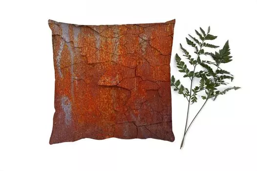 MuchoWow Декоративная подушка Диванная подушка Декоративная подушка для гостиной 60 x 60 см Железо - Ржавчина - Промышленный - Наволочка - Хлопковая ткань - Декоративные наволочки
