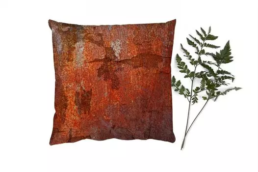 MuchoWow Декоративная подушка Диванная подушка Декоративная подушка для гостиной 60 x 60 см Ретро - Ржавчина - Железо - Чехол на подушку - Хлопчатобумажная ткань - Декоративные наволочки