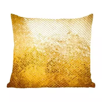 MuchoWow Декоративная подушка Диванная подушка Декоративная подушка для гостиной 60 x 60 см Фон с золотым блеском - Чехол на подушку - Хлопчатобумажная ткань - Декоративные наволочки