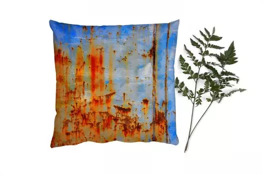 MuchoWow Декоративная подушка Диванная подушка Декоративная подушка для гостиной 45 x 45 см Сталь - Ржавчина - Винтаж - Чехлы на подушки - Декоративные чехлы на подушки - Декоративные чехлы на подушки