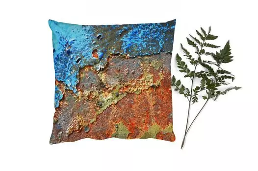 MuchoWow Декоративная подушка Диванная подушка Декоративная подушка для гостиной 50 x 50 см Ржавчина - Металл - Железо - Промышленное - Наволочки - Украшение - Спальня