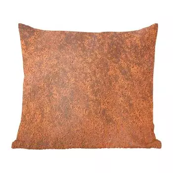MuchoWow Декоративная подушка Диванная подушка Декоративная подушка для гостиной 45 x 45 см Ржавый принт - Железо - Оранжевый - Коричневый - Чехлы на подушки - Декоративные чехлы на подушки - Декоративные чехлы на подушки