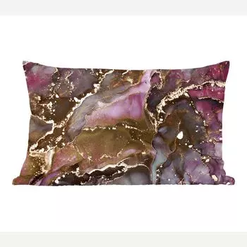 MuchoWow Декоративная подушка Диванная подушка Декоративная подушка для гостиной 60 x 40 см Мрамор - Золото - Камень - Абстракция - Чехлы для подушек - Декоративные чехлы для подушек - Декоративные чехлы для подушек