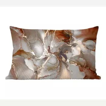 MuchoWow Декоративная подушка Диванная подушка Декоративная подушка для гостиной 60 x 40 см Серый - Золотой - Мрамор - Чехлы для подушек - Декоративные чехлы для подушек - Декоративные чехлы для подушек