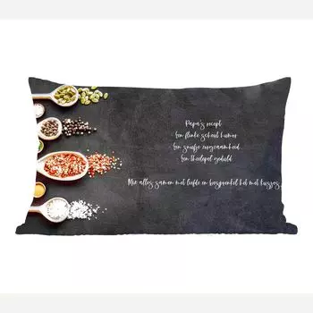 MuchoWow Декоративная подушка Диванная подушка Декоративная подушка для гостиной 50 x 30 см Пословицы - Рецепт папы - Цитаты - Кулинария - Чехлы на диванные подушки - без наполнителя
