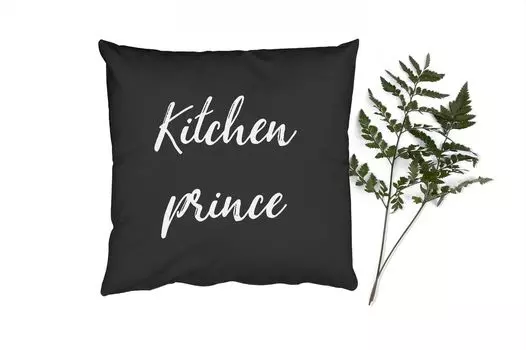 MuchoWow Декоративная подушка Диванная подушка Декоративная подушка для гостиной 40 x 40 см Котировки - Kitchen Prince - Мужчины - Индукционная варочная панель - Чехлы на диванные подушки - без наполнителя
