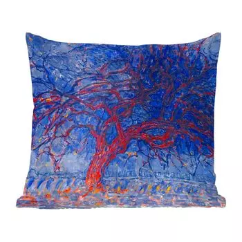 MuchoWow Декоративная подушка Диванная подушка Декоративная подушка для гостиной 50 x 50 см Красное дерево - Пит Мондриан - Чехлы на подушки - Украшение - Спальня