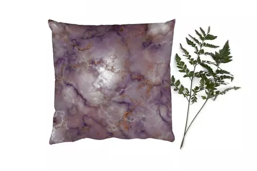 MuchoWow Декоративная подушка Диванная подушка Декоративная подушка для гостиной 50 x 50 см Агат - Камни - Абстракция - Смесь драгоценных камней - Чехлы на подушки - Украшение - Спальня