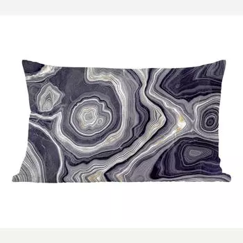 MuchoWow Декоративная подушка Диванная подушка Декоративная подушка для гостиной 60 x 40 см Драгоценные камни - Геодовый камень - Агат - Чехлы для подушек - Декоративные чехлы для подушек - Декоративные чехлы для подушек