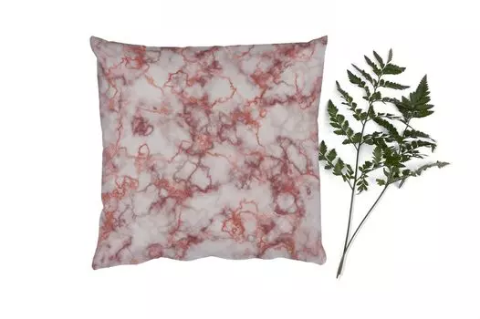 MuchoWow Декоративная подушка Диванная подушка Декоративная подушка для гостиной 45 x 45 см Розовое золото - Мрамор - Агат - Роскошь - Чехлы для подушек - Декоративные чехлы для подушек - Декоративные чехлы для подушек