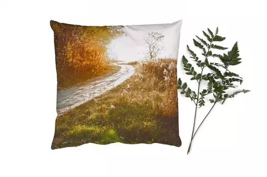 MuchoWow Декоративная подушка Диванная подушка Декоративная подушка для гостиной 45 x 45 см Дорожка - Природа - Дерево - Чехлы на подушки - Декоративные чехлы на подушки - Декоративные чехлы на подушки