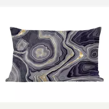 MuchoWow Декоративная подушка Диванная подушка Декоративная подушка для гостиной 50 x 30 см Драгоценные камни - Жеодовый камень - Агат - Чехлы на диванные подушки - без наполнителя