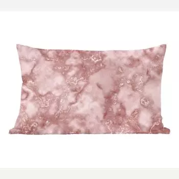 MuchoWow Декоративная подушка Диванная подушка Декоративная подушка для гостиной 60 x 40 см Розовое золото - Блеск - Мрамор - Агат - Чехлы на подушки - Декоративные чехлы на подушки - Декоративные чехлы на подушки