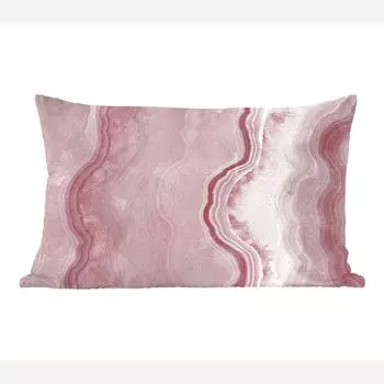 MuchoWow Декоративная подушка Диванная подушка Декоративная подушка для гостиной 60 x 40 см Роза - Агатовая жеода - Камни - Хрусталь - Чехлы для подушек - Декоративные чехлы для подушек - Декоративные чехлы для подушек, мультиколор