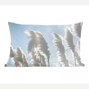 MuchoWow Декоративная подушка Диванная подушка Декоративная подушка для гостиной 60 x 40 см Небо - Трава - Пампасная трава - Чехлы для подушек - Декоративные чехлы для подушек - Декоративные чехлы для подушек