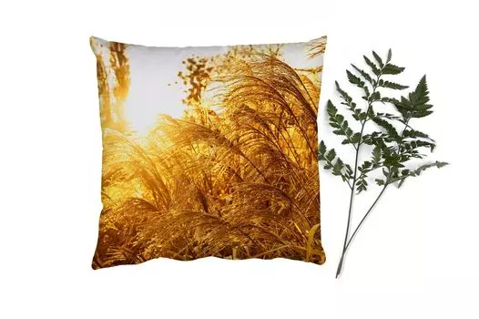 MuchoWow Декоративная подушка Диванная подушка Декоративная подушка для гостиной 50 x 50 см Пампасная трава - Солнце - Трава - Наволочки - Украшение - Спальня