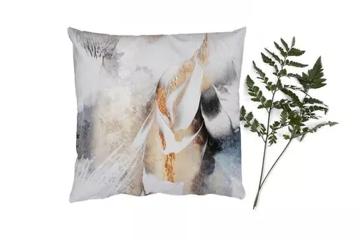 MuchoWow Декоративная подушка Диванная подушка Декоративная подушка для гостиной 60 x 60 см Абстракция - Золото - Дизайн - Люкс - Наволочка - Хлопчатобумажная ткань - Декоративные наволочки