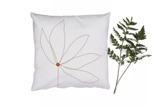 MuchoWow Декоративная подушка Диванная подушка Декоративная подушка для гостиной 60 x 60 см Минимализм - Цветы - Штриховые рисунки - Чехлы на подушки - Хлопчатобумажная ткань - Декоративные наволочки