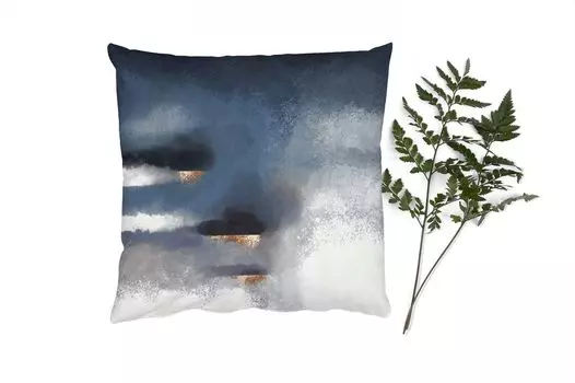 MuchoWow Декоративная подушка Диванная подушка Декоративная подушка для гостиной 50 x 50 см Облака - Золото - Абстракция - Чехлы на подушки - Украшение - Спальня