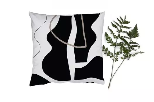 MuchoWow Декоративная подушка Диванная подушка Декоративная подушка для гостиной 40 x 40 см Абстракция - Минимализм - Дизайн - Чехлы на диванные подушки - без наполнителя, мультиколор