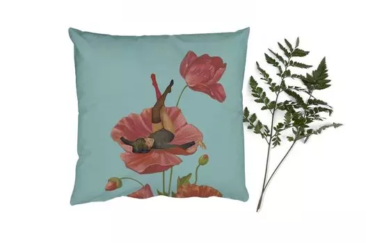 MuchoWow Декоративная подушка Диванная подушка Декоративная подушка для гостиной 45 x 45 см Мечты - Винтаж - Женщины - Чехлы на подушки - Декоративные чехлы на подушки - Декоративные чехлы на подушки