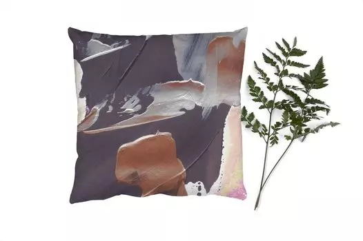 MuchoWow Декоративная подушка Диванная подушка Декоративная подушка для гостиной 60 x 60 см Абстракция - Цвет - Золото - Чехол на подушку - Хлопчатобумажная ткань - Декоративные наволочки