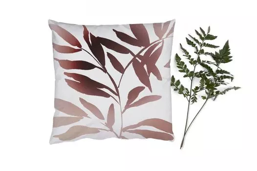 MuchoWow Декоративная подушка Диванная подушка Декоративная подушка для гостиной 50 x 50 см Листья - Дизайн - Абстракция - Наволочки - Украшение - Спальня