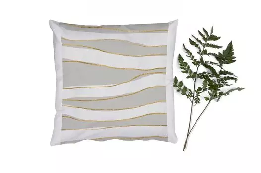 MuchoWow Декоративная подушка Диванная подушка Декоративная подушка для гостиной 45 x 45 см Линия - Абстракция - Узор - Чехлы для подушек - Декоративные чехлы для подушек - Декоративные чехлы для подушек