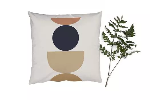 MuchoWow Декоративная подушка Диванная подушка Декоративная подушка для гостиной 40 x 40 см Круг - Геометрические фигуры - Абстракция - Чехлы на диванные подушки - без наполнителя