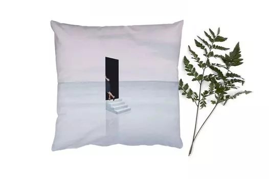 MuchoWow Декоративная подушка Диванная подушка Декоративная подушка для гостиной 50 x 50 см Винтаж - Дверь - Абстракция - Наволочки - Украшение - Спальня