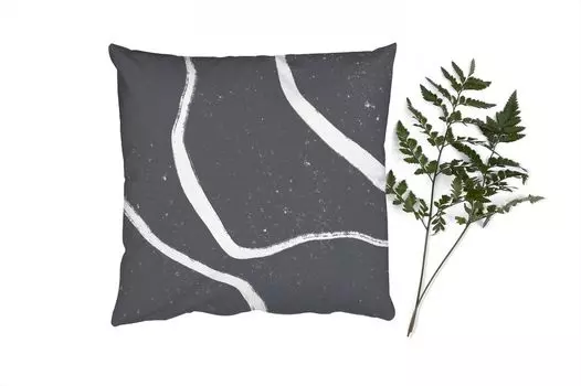 MuchoWow Декоративная подушка Диванная подушка Декоративная подушка для гостиной 45 x 45 см Линия - Минимализм - Дизайн - Чехлы для подушек - Декоративные чехлы для подушек - Декоративные чехлы для подушек