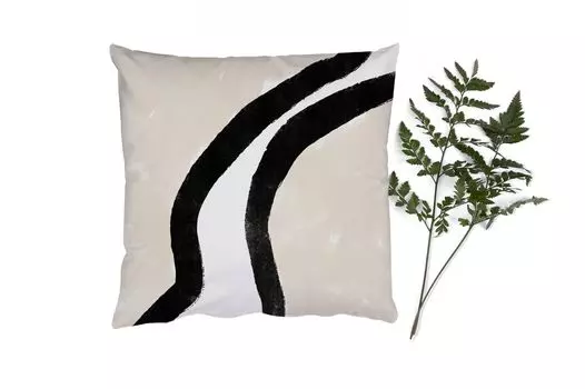 MuchoWow Декоративная подушка Диванная подушка Декоративная подушка для гостиной 45 x 45 см Абстракция - Линия - Дизайн - Пастель - Чехлы для подушек - Декоративные чехлы для подушек - Декоративные чехлы для подушек