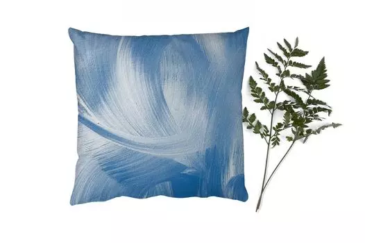 MuchoWow Декоративная подушка Диванная подушка Декоративная подушка для гостиной 45 x 45 см Синий - Акриловая краска - Дизайн - Чехлы для подушек - Декоративные чехлы для подушек - Декоративные чехлы для подушек