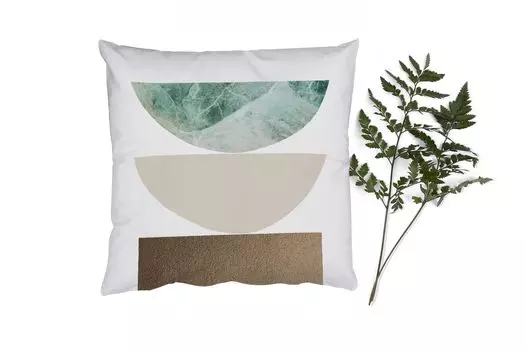 MuchoWow Декоративная подушка Диванная подушка Декоративная подушка для гостиной 40 x 40 см Геометрические фигуры - Минимализм - Пастель - Чехлы на диванные подушки - без наполнителя