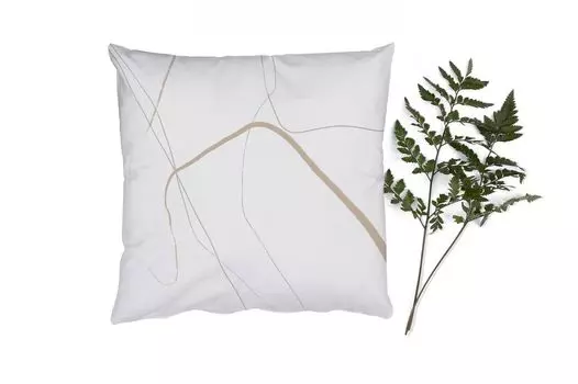 MuchoWow Декоративная подушка Диванная подушка Декоративная подушка для гостиной 40 x 40 см Абстракция - Минимализм - Штриховое искусство - Чехлы на диванные подушки - без наполнителя