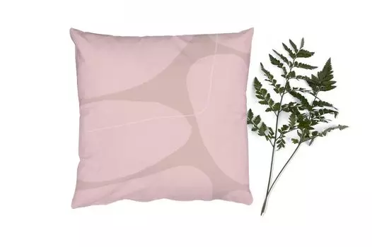MuchoWow Декоративная подушка Диванная подушка Декоративная подушка для гостиной 45 x 45 см Розовый - Геометрические фигуры - Абстракция - Чехлы для подушек - Декоративные чехлы для подушек - Декоративные чехлы для подушек