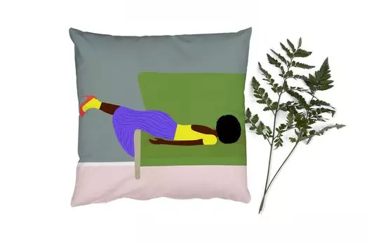 MuchoWow Декоративная подушка Диванная подушка Декоративная подушка для гостиной 60 x 60 см Женщина - Минимализм - Дизайн - Наволочка - Хлопчатобумажная ткань - Декоративные наволочки