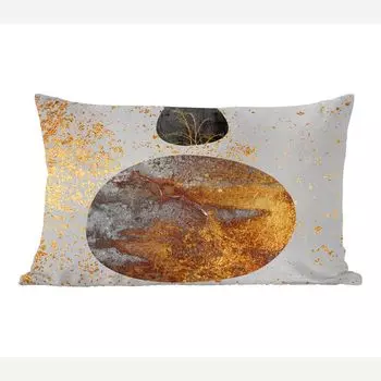 MuchoWow Декоративная подушка Диванная подушка Декоративная подушка для гостиной 60 x 40 см Абстракция - Комната - Золото - Чехлы на подушки - Декоративные чехлы на подушки - Декоративные чехлы на подушки
