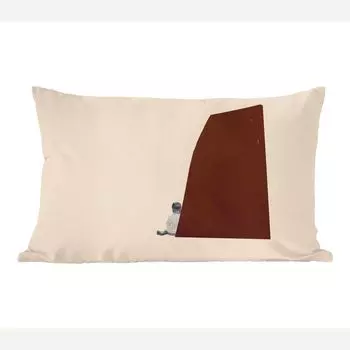 MuchoWow Декоративная подушка Диванная подушка Декоративная подушка для гостиной 50 x 30 см Винтаж - Пастель - Мальчик - Чехлы на диванные подушки - без наполнителя, мультиколор